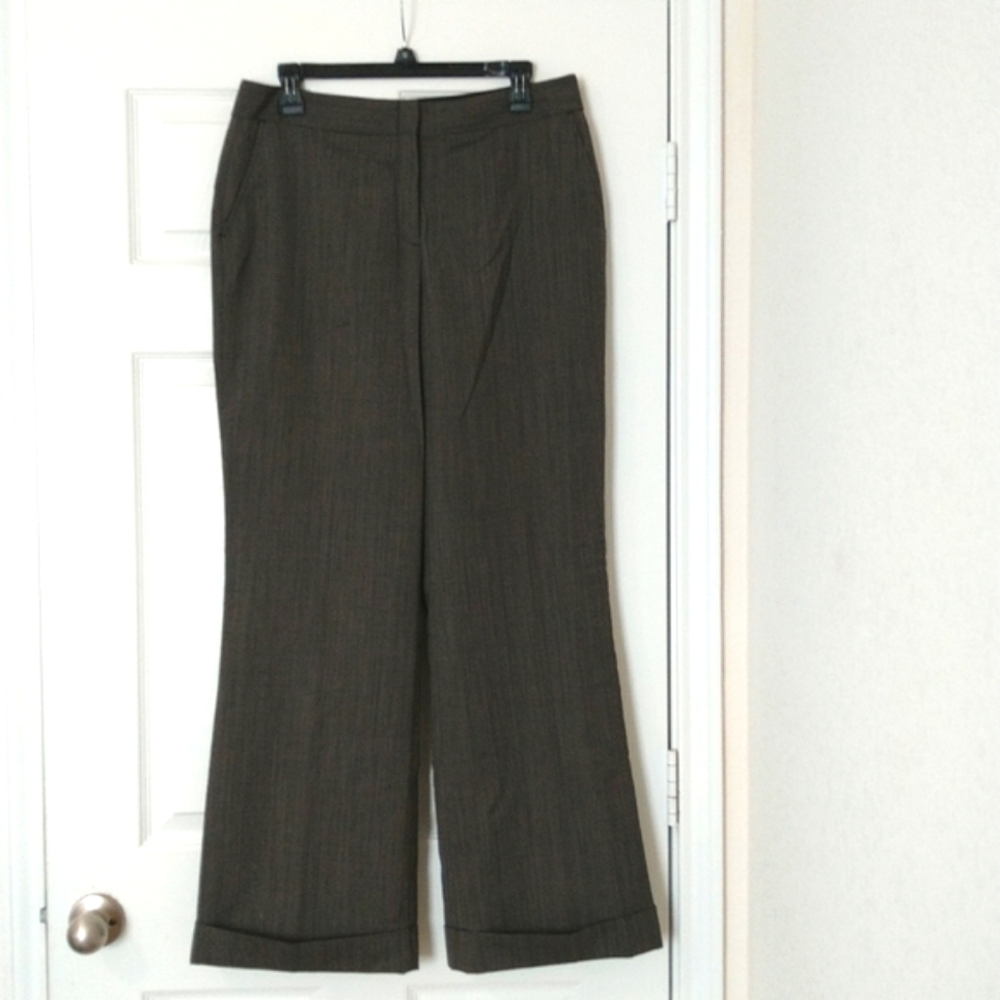 J. crew women's wide leg mid rise grey work Wear career pants 91% wool blend